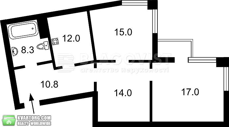 Sell 2-room apartment. Киев,  Ломоносова — photo 3