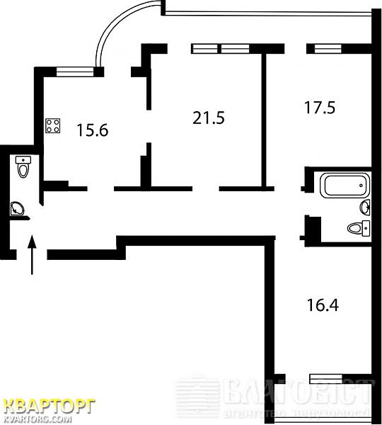 Sell 3-room apartment. Киев, Бажана — photo 1