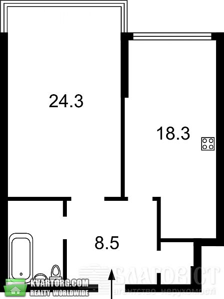 Sell 2-room apartment. Киев, Днепровская наб — photo 2