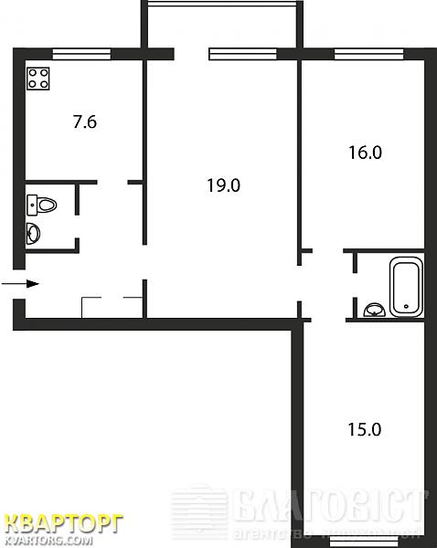Sell 3-room apartment. Киев,  Госпитальная — photo 3
