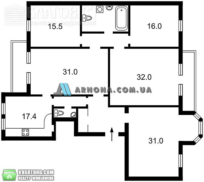 Sell 5-room apartment. Киев, Институтская — photo 10