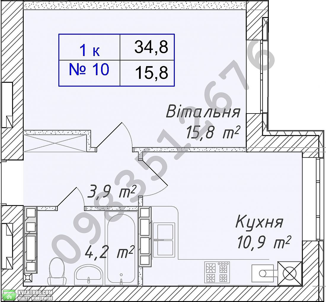 продам 1-комнатную квартиру. Киевская обл.,  Садовая - фото 5