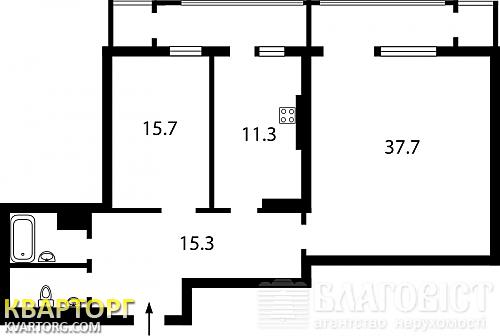 Sell 2-room apartment. Киев,  Щорса — photo 2