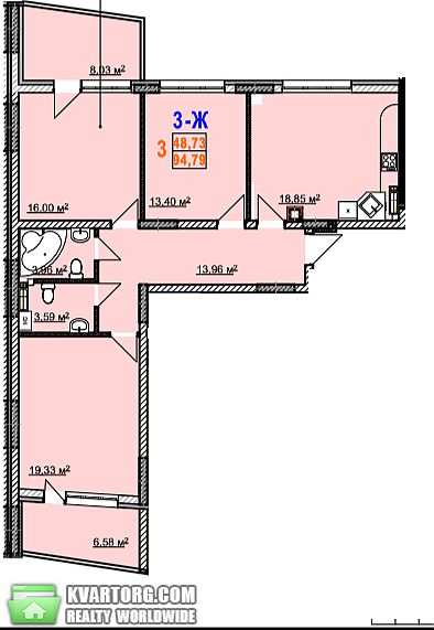 Sell 3-room apartment. Киев, ул. Богатырской — photo 2