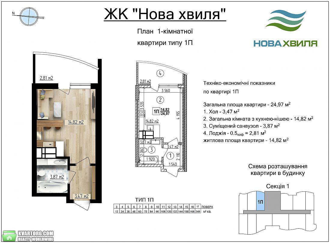 Sell 1-room apartment. Киев,  Харьковское шоссе — photo 2
