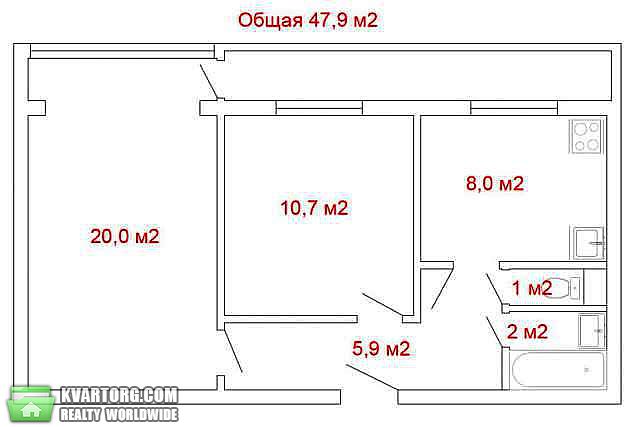 Sell 2-room apartment. Киев,  Борщаговская — photo 4