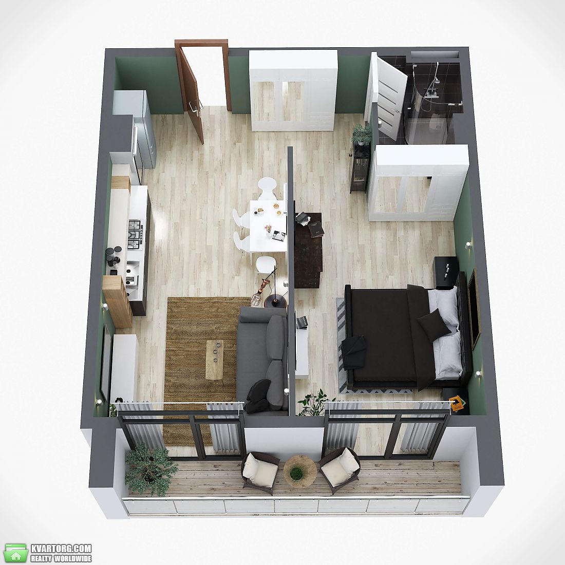 Sell 1-room apartment. Киев, Набережная — photo 6