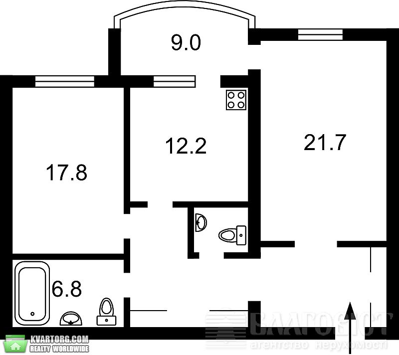 Sell 2-room apartment. Киев,  Героев Сталинграда пр — photo 7