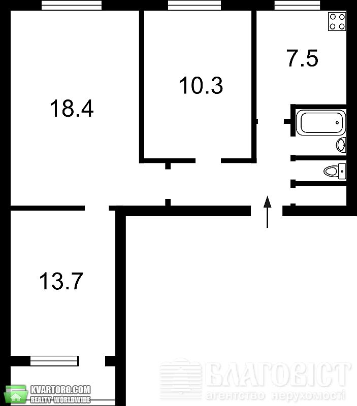 Sell 3-room apartment. Киев,  Королева пр — photo 2