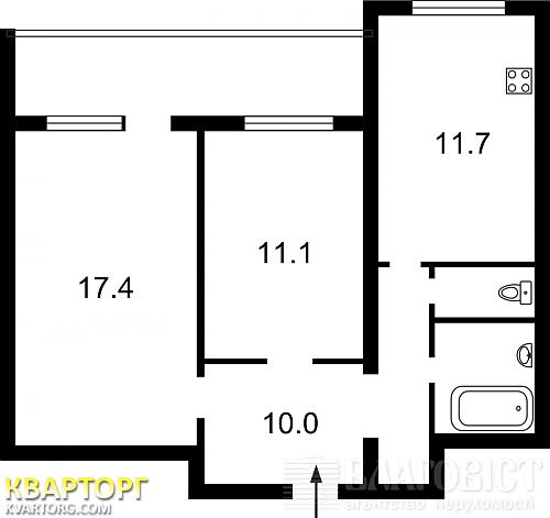 продам 2-комнатную квартиру. Киев,   Ахматовой - фото 9