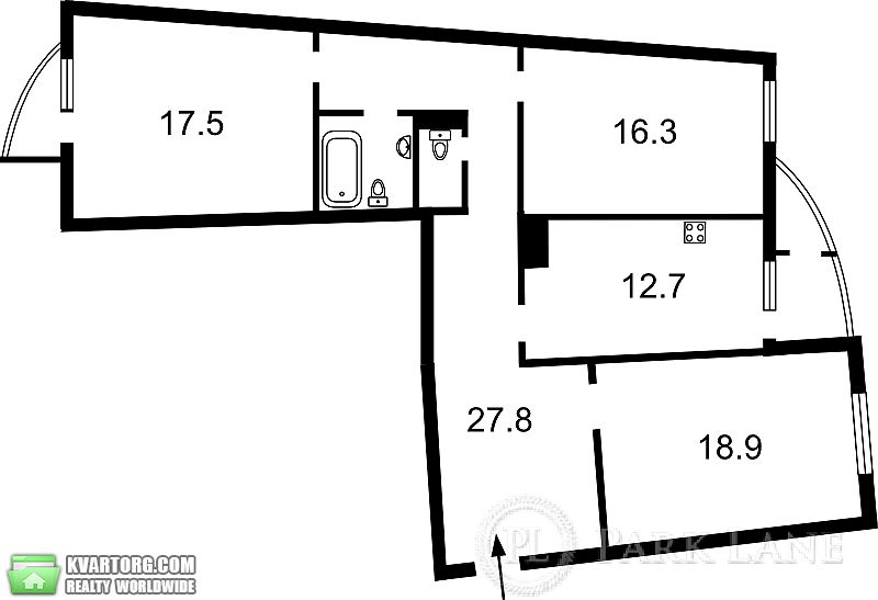 Sell 3-room apartment. Киев,  Днепровская наб — photo 3