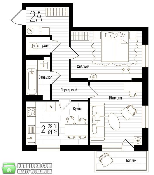 Sell 2-room apartment. Киев,  Крушельницкой — photo 1