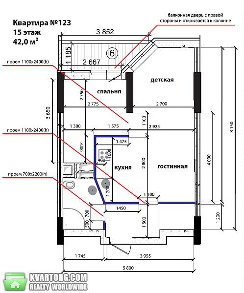 Sell 1-room apartment. Киев, Гашека — photo 5