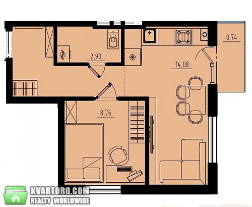 Sell 1-room apartment. Одесса, Люстдорфская дор — photo 2