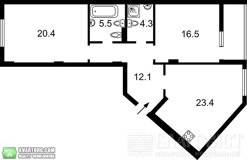 Sell 2-room apartment. Киев,  Вышгородская — photo 3