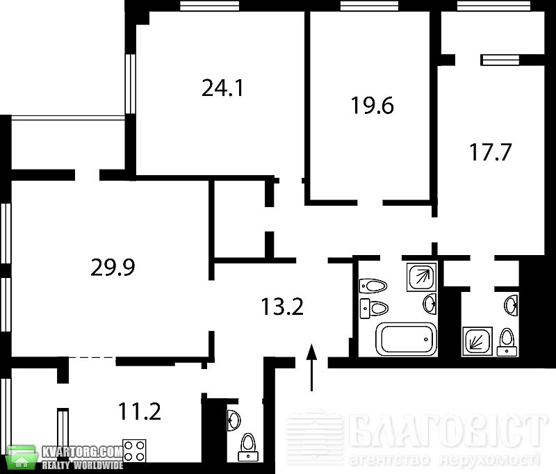 Sell 3-room apartment. Киев, Срибнокильская — photo 7
