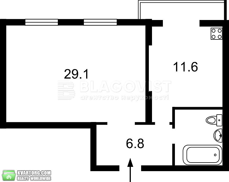 Rent out 2-room apartment. Киев,  Днепровская наб — photo 6
