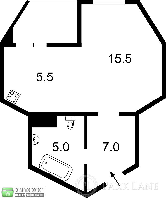 Sell 1-room apartment. Киев, Ващенка Григория — photo 2