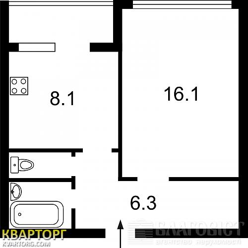 Sell 1-room apartment. Киев,  Тычины пр — photo 2