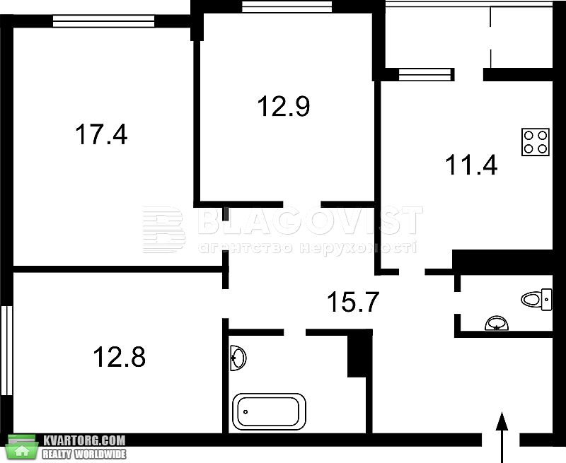 Sell 3-room apartment. Киев,  Пчелки — photo 2