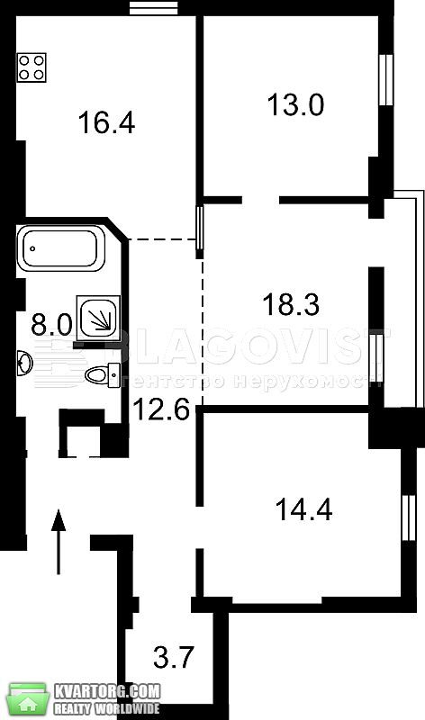 Sell 3-room apartment. Киев,  Круглоуниверситетская — photo 1