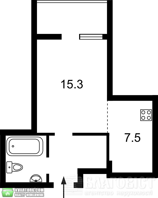 Sell 1-room apartment. Киев,  Майорова — photo 9