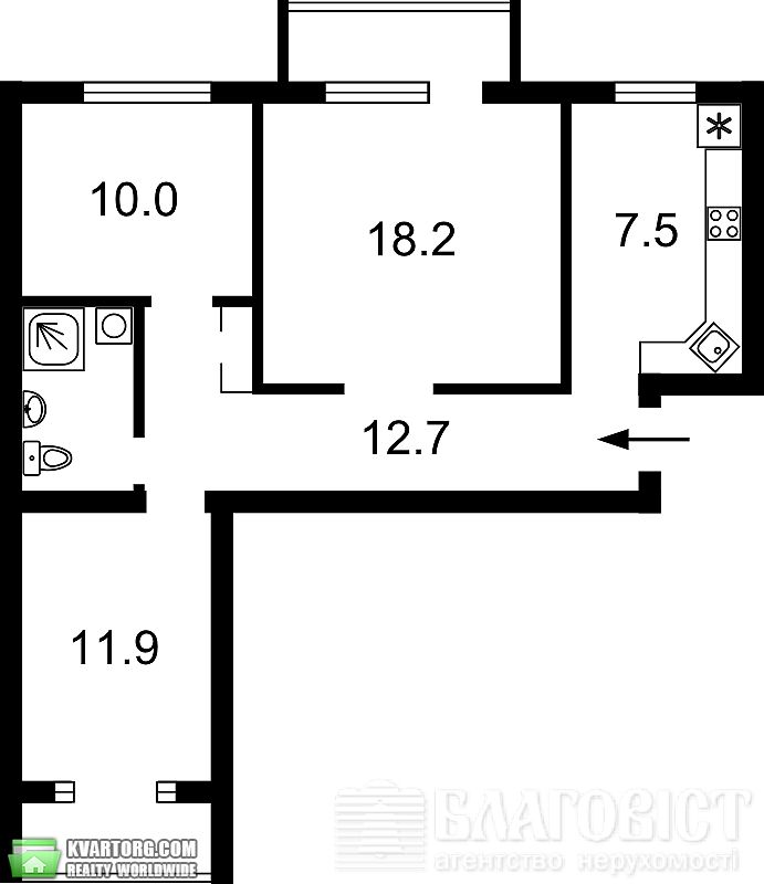 Sell 3-room apartment. Киев,  Малышко — photo 2