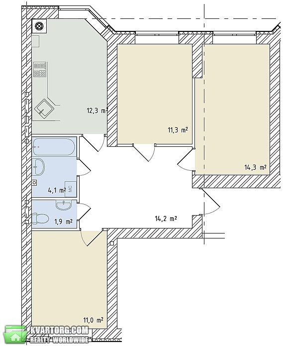 Sell 3-room apartment. Киев,  Львовская — photo 10
