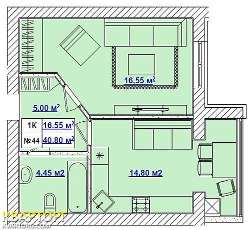 Sell 1-room apartment. Киев,  Большая Окружная — photo 10