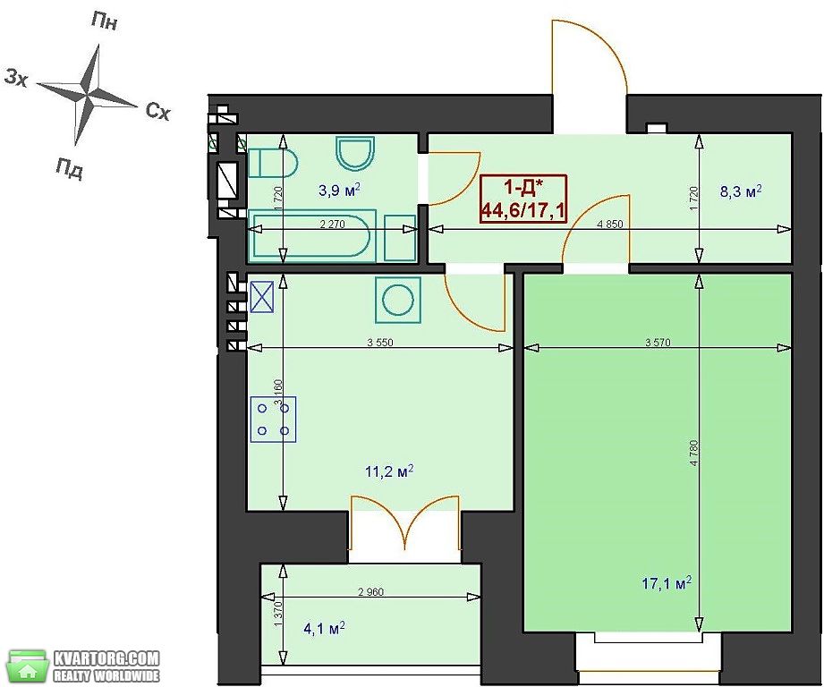 Sell 1-room apartment. Киев,  Ирпенская — photo 1