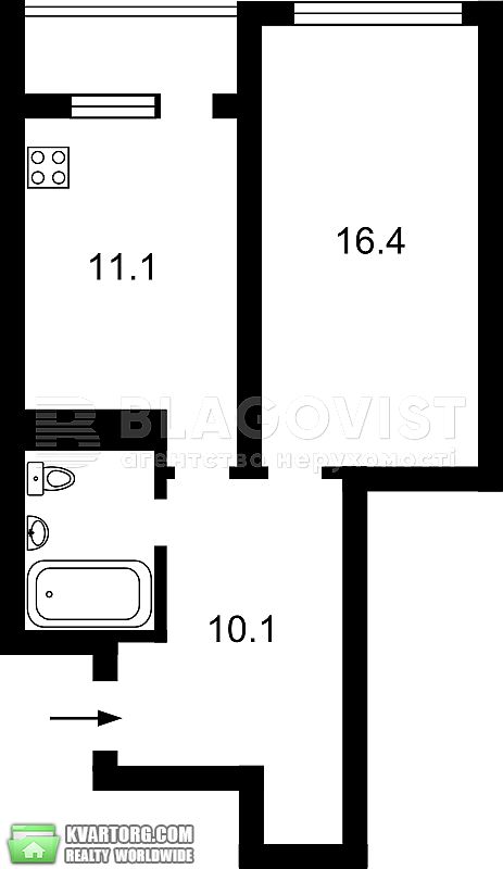 Sell 1-room apartment. Киев, Ахматової Анни — photo 7