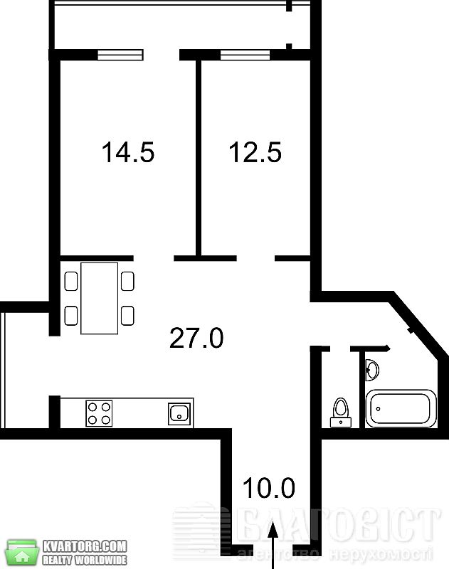 Sell 2-room apartment. Киев,  Княжий Затон — photo 2