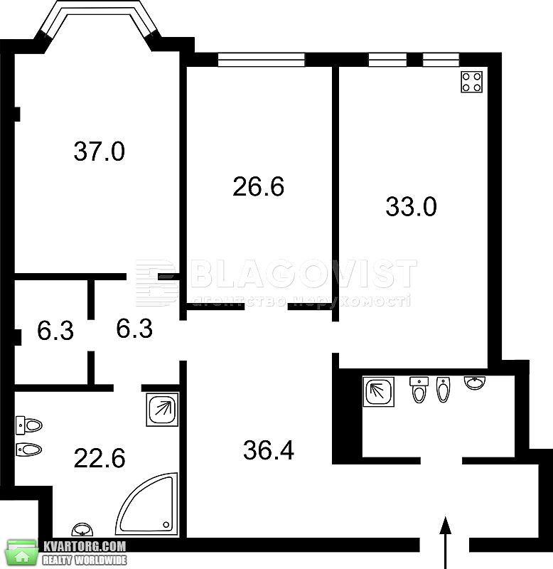 Sell 2-room apartment. Киев,  Грушевского — photo 1