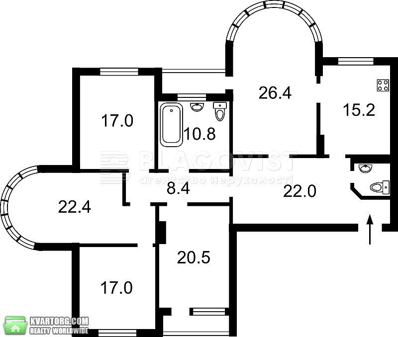 Rent out 5-room apartment. Киев,  Дмитриевская — photo 2