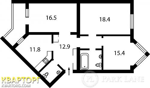 Sell 3-room apartment. Киев,  Хмельницкая — photo 2