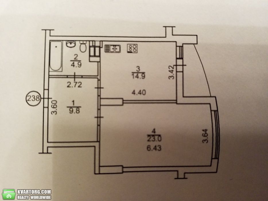Rent out 1-room apartment. Киев, Максимовича — photo 2