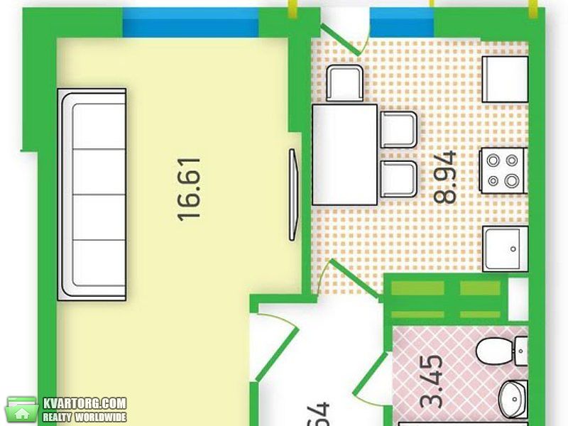 Sell 1-room apartment. Киев,  Стуса — photo 3