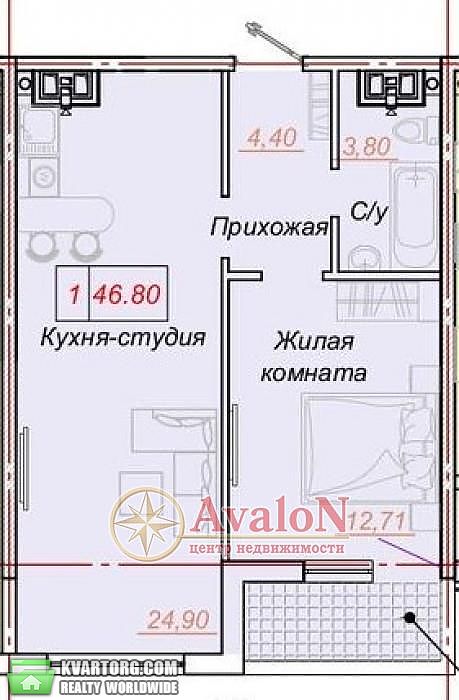 Sell 1-room apartment. Одесса, Литературная — photo 3