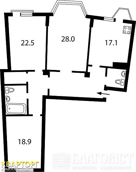 Sell 3-room apartment. Киев,  Ломоносова — photo 2