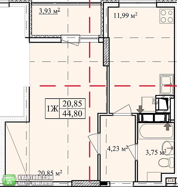 Sell 1-room apartment. Киев,  Галана — photo 8