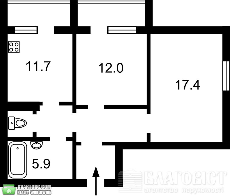продам 2-комнатную квартиру. Киев,   Руденко - фото 2