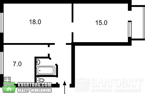 Sell 2-room apartment. Киев,  Русановский бул — photo 1
