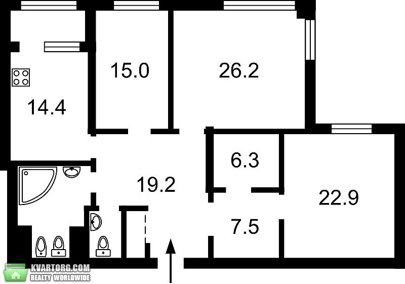 Sell 3-room apartment. Киев,  Срибнокильская — photo 2
