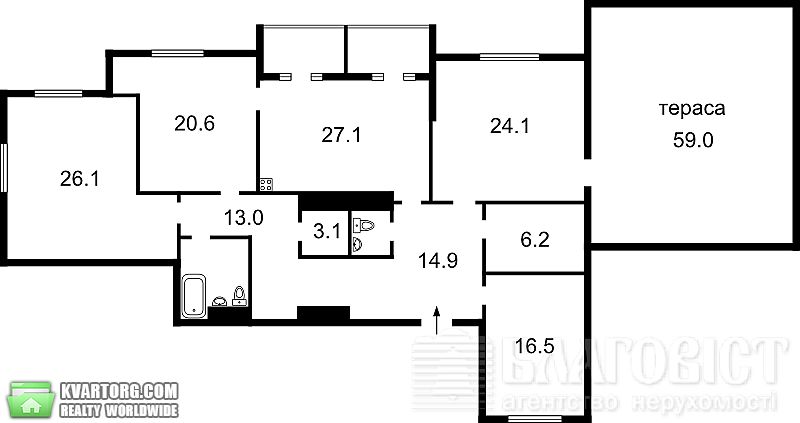Rent out 4-room apartment. Киев,  Филатова — photo 2
