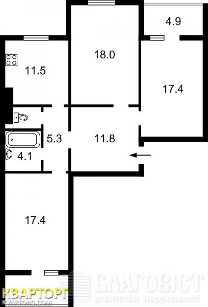 Sell 3-room apartment. Киев,  Милославская — photo 2