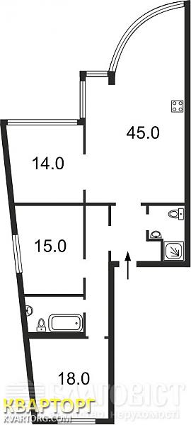Sell 3-room apartment. Киев, Окипной — photo 2