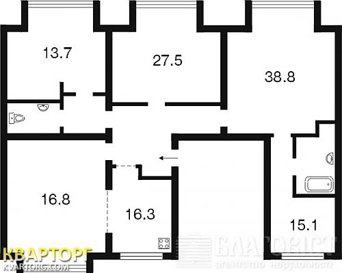 Sell 4-room apartment. Киев,  Гончара — photo 2