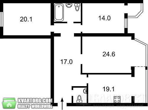 Sell 3-room apartment. Киев, Ломоносова — photo 2