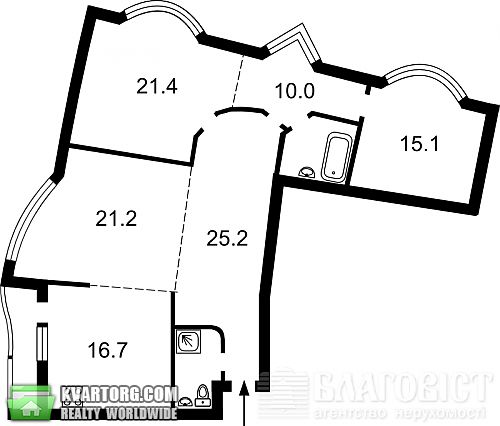 Sell 3-room apartment. Киев, Днепровская наб — photo 2