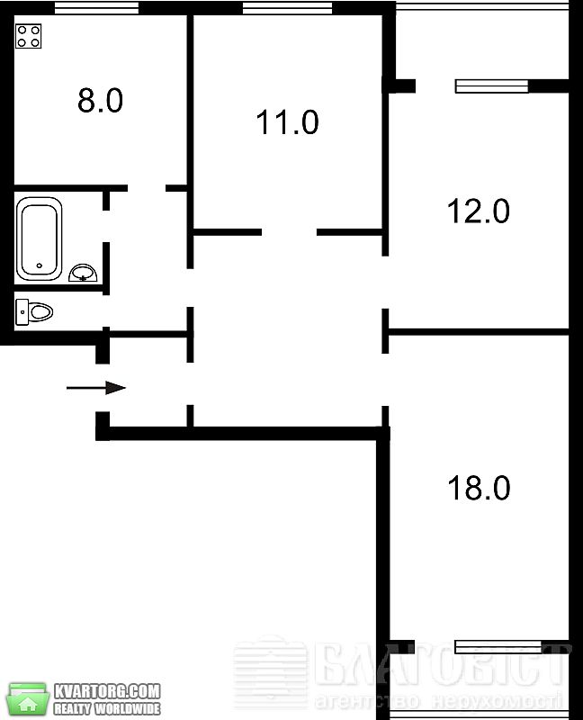 Sell 3-room apartment. Киев, Героев Днепра — photo 2